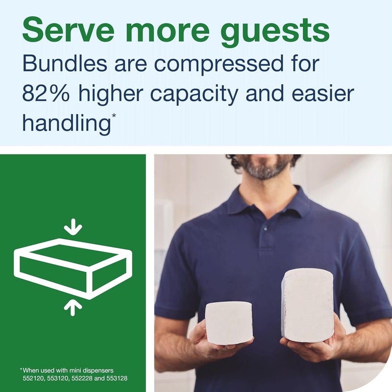 Tork Xpress Compressed Multifold Hand Towel White H2, Advanced, Strong and Absorbent, 12 x 250 Sheets, 424834 - Image 3